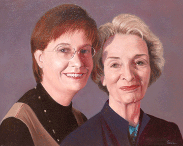 painting of Julie and her mom